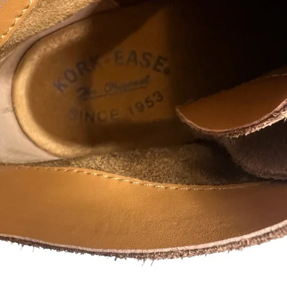 Kork-Ease Wales Brown Suede Lace Up Boots 9.5 Chunky Heel Leather Upper Lug Sole - Picture 10 of 12